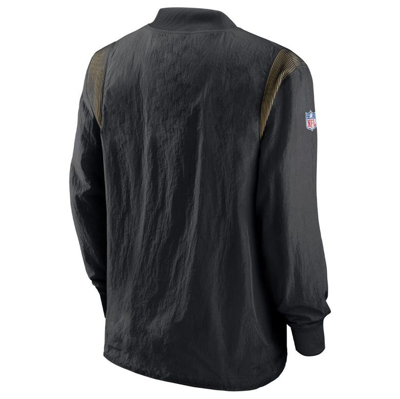 Shop Nike Black New Orleans Saints Sideline Team Id Reversible Pullover Windshirt