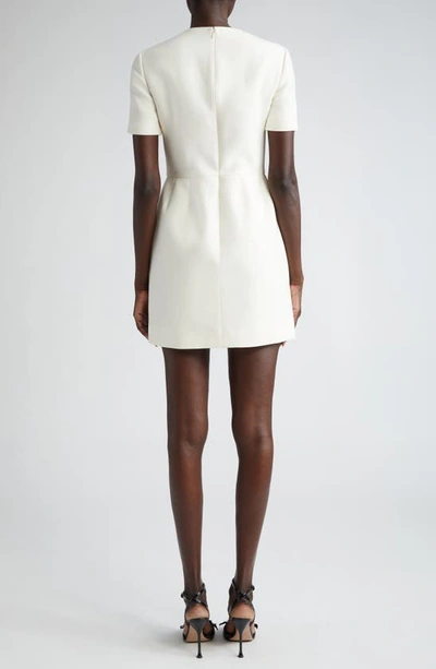 Shop Valentino Garavani Virgin Wool & Silk Crepe Couture A-line Dress In Avorio
