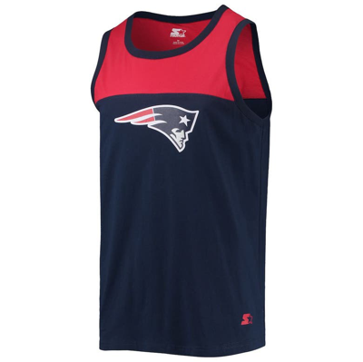 Shop Starter Navy/red New England Patriots Team Touchdown Fashion Tank Top