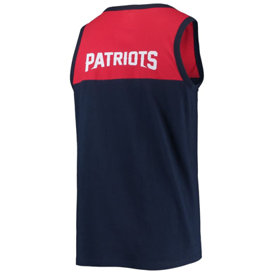 Shop Starter Navy/red New England Patriots Team Touchdown Fashion Tank Top