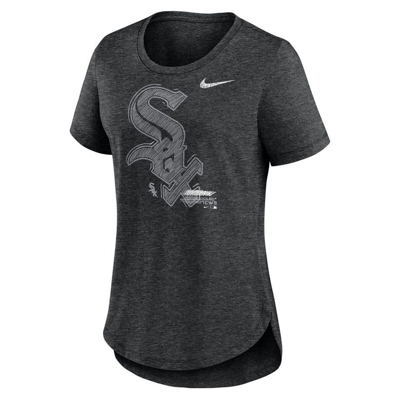 Shop Nike Heather Black Chicago White Sox Touch Tri-blend T-shirt