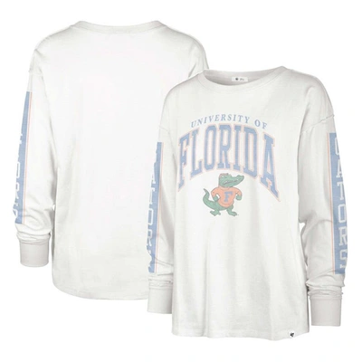 Shop 47 ' Cream Florida Gators Statement Soa 3-hit Long Sleeve T-shirt In White