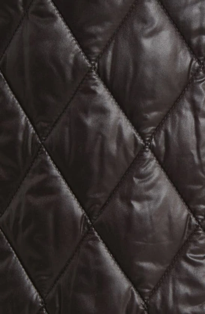Shop Lucky Brand Diamond Quilted Coat With Faux Fur Lining In Black
