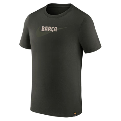 Shop Nike Olive Barcelona Swoosh T-shirt
