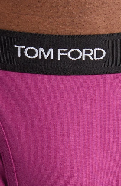 Shop Tom Ford Cotton Stretch Jersey Boxer Briefs In Magenta