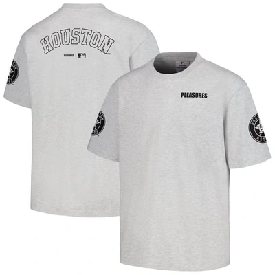 Shop Pleasures Gray Houston Astros Team T-shirt