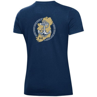 Shop Under Armour Navy Navy Midshipmen 2023 Aer Lingus College Football Classic Performance Cotton T-shi