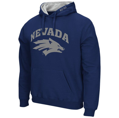 Shop Colosseum Navy Nevada Wolf Pack Arch And Logo Pullover Hoodie