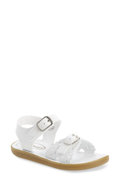 Shop Footmates Eco-ariel Waterproof Sandal In White Micro