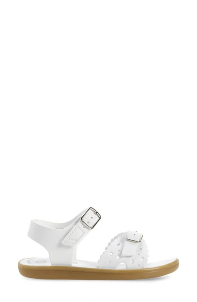 Shop Footmates Eco-ariel Waterproof Sandal In White Micro