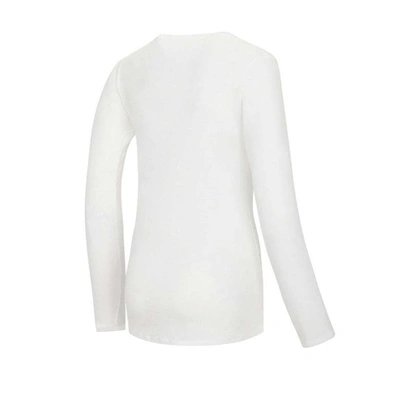 Shop Concepts Sport White/scarlet Ohio State Buckeyes Long Sleeve V-neck T-shirt & Gauge Pants Sleep Set