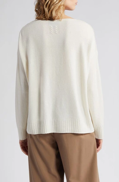 Shop Nili Lotan Cashmere Boyfriend Sweater In Ivory