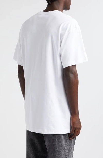 Shop Y/project Evergreen Paris' Best Organic Cotton Graphic T-shirt In Evergreen White