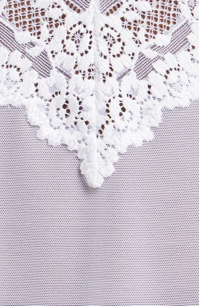 Shop Wacoal 'embrace' Lace & Mesh Chemise In Delicious White