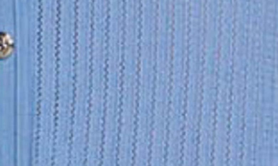 Shop Sandro Lilwenn Ruffle Hem Rib Sweater Dress In Blue