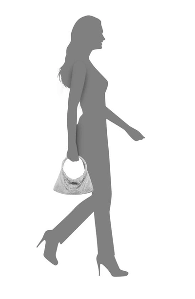 Nina Joyce Mesh Top Handle Bag In Silver