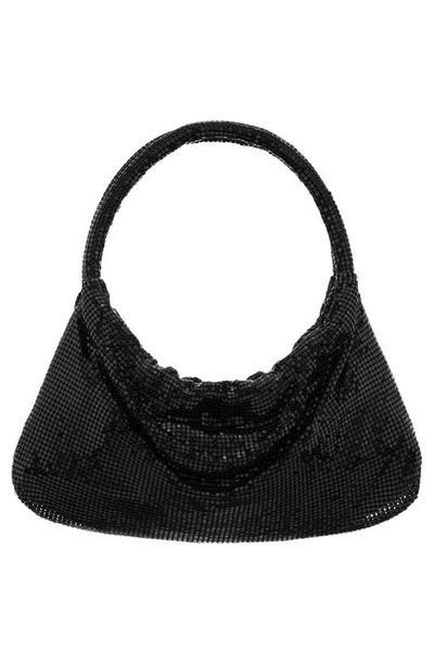 Shop Nina Joyce Mesh Top Handle Bag In Black