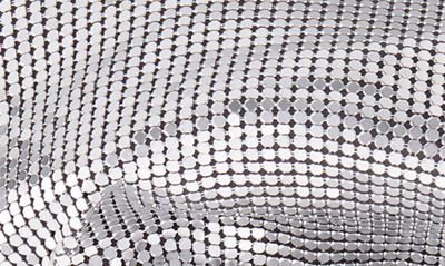 Nina Joyce Mesh Top Handle Bag In Silver