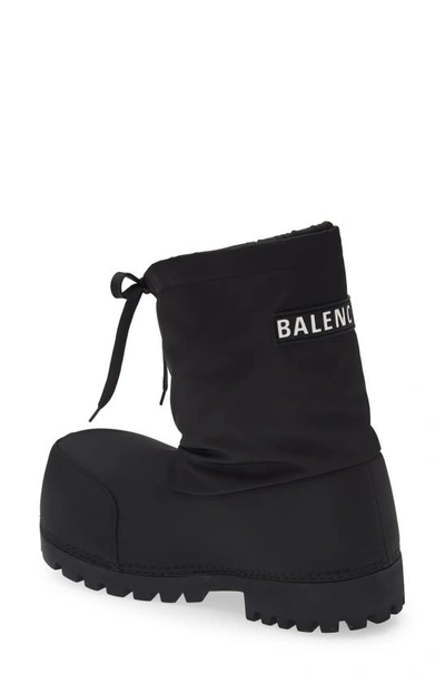 Balenciaga Logo Patch Alaska Ankle Boots In Black