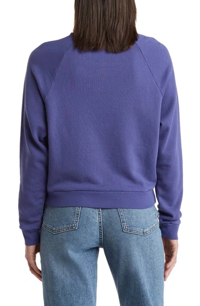 Shop Marine Layer Washed French Terry Graphic Sweatshirt In Skipper Blue