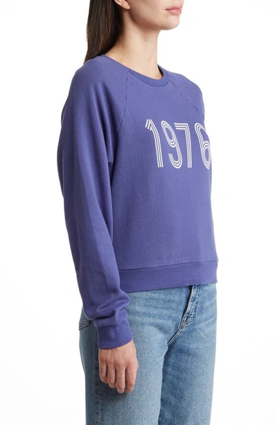 Shop Marine Layer Washed French Terry Graphic Sweatshirt In Skipper Blue