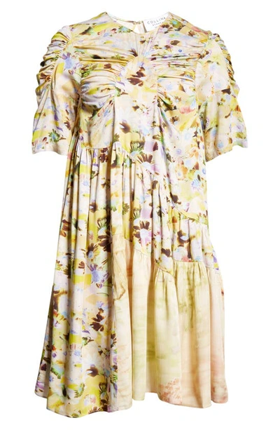 Shop Collina Strada Arc Floral Short Sleeve Dress In Puzzle Flower