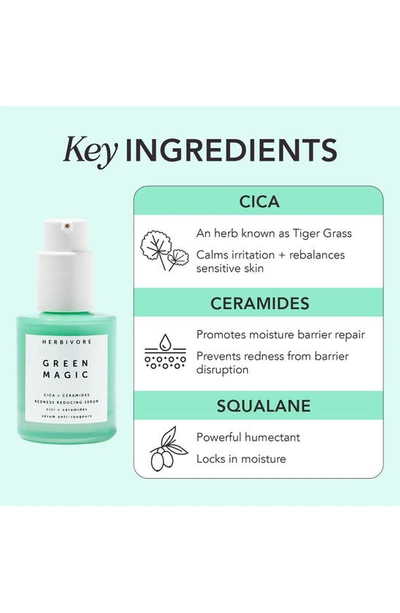 Herbivore Botanicals Green Magic Cica + Ceramides Redness Reducing Serum
