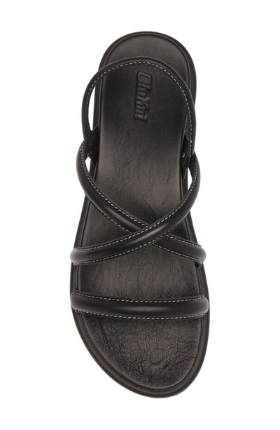 Shop Olukai Tiare Slingback Sandal In Black / Black
