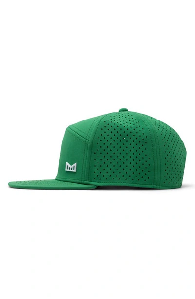 Melin Trenches Icon Hydro Performance Snapback Hat In Kelly Green