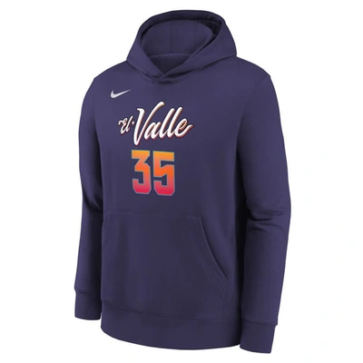 Shop Nike Youth  Kevin Durant Purple Phoenix Suns 2023/24 City Edition Name & Number Pullover Hoodie