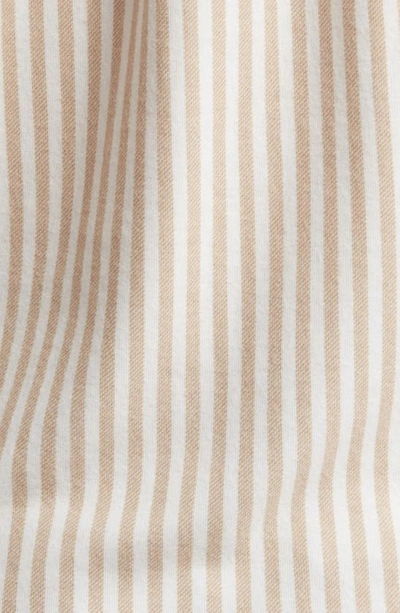 Shop Faherty Legend Stripe Shirt In Tannin Sailor Stripe