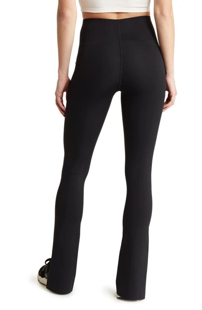 Spanx Booty Boost Front Slit Active Leggings In Very Black
