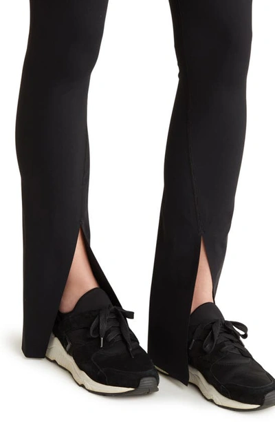 Shop Spanx Booty Boost Front Slit Active Leggings In Very Black