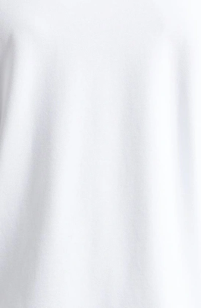 Shop Moncler Tipped Cotton Piqué Polo In White