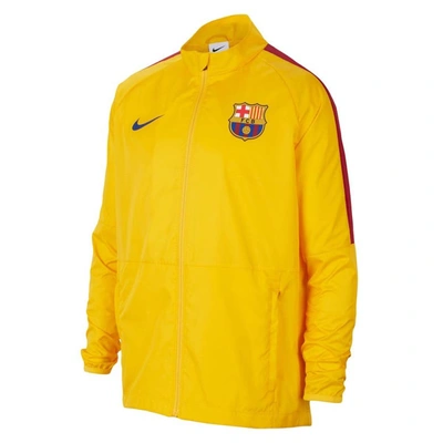 Shop Nike Youth  Yellow Barcelona Academy Awf Raglan Full-zip Jacket