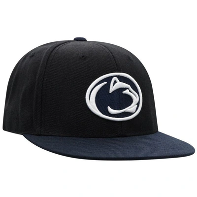 Shop Top Of The World Black/navy Penn State Nittany Lions Team Color Two-tone Fitted Hat