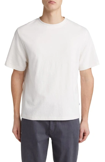 Shop Wax London Dean Boxy Textured Organic Cotton T-shirt In Ecru