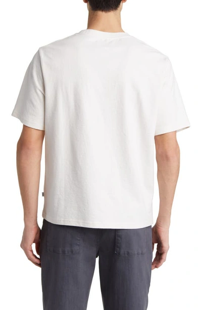 Shop Wax London Dean Boxy Textured Organic Cotton T-shirt In Ecru