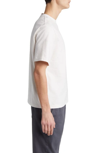 Wax London Dean Boxy Textured Organic Cotton T-shirt In Ecru