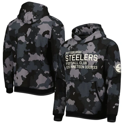Shop The Wild Collective Black Pittsburgh Steelers Camo Pullover Hoodie