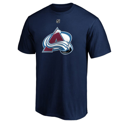 Shop Fanatics Branded Nathan Mackinnon Navy Colorado Avalanche Authentic Stack Name & Number T-shirt