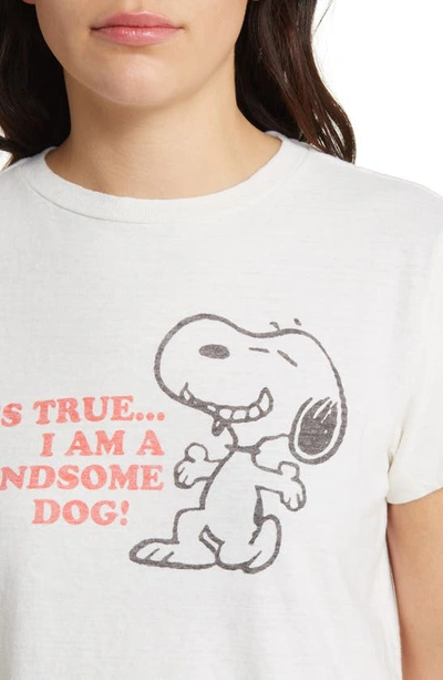 Shop Re/done Handsome Classic Snoopy Graphic T-shirt In Vintage White