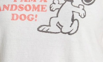 Shop Re/done Handsome Classic Snoopy Graphic T-shirt In Vintage White