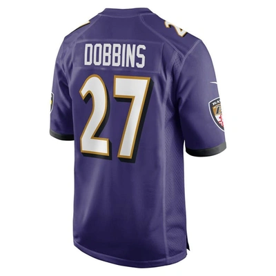 Shop Nike J.k. Dobbins Purple Baltimore Ravens Game Team Jersey