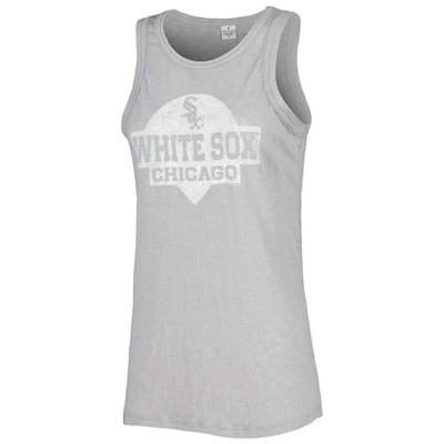 Shop Soft As A Grape Gray Chicago White Sox Tri-blend Tank Top