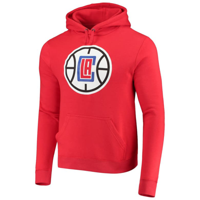 Fanatics Men's Kawhi Leonard Red La Clippers Team Playmaker Name And Number Pullover Hoodie In Red