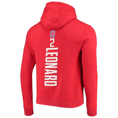Shop Fanatics Branded Kawhi Leonard Red La Clippers Playmaker Name & Number Fitted Pullover Hoodie