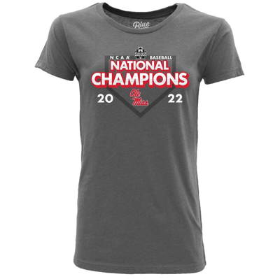 Shop Blue 84 Baseball College World Series Champions Schedule T-shirt In Heather Gray