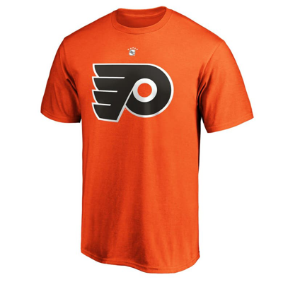 Fanatics Men's Paul Coffey Orange Philadelphia Flyers Authentic Stack Retired Player Name And Number T-shirt In Orange