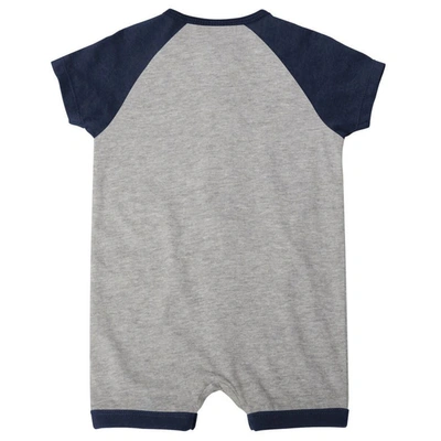 Shop Outerstuff Infant  Heather Gray Milwaukee Brewers Extra Base Hit Raglan Full-snap Romper